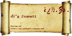 Ág Zsanett névjegykártya